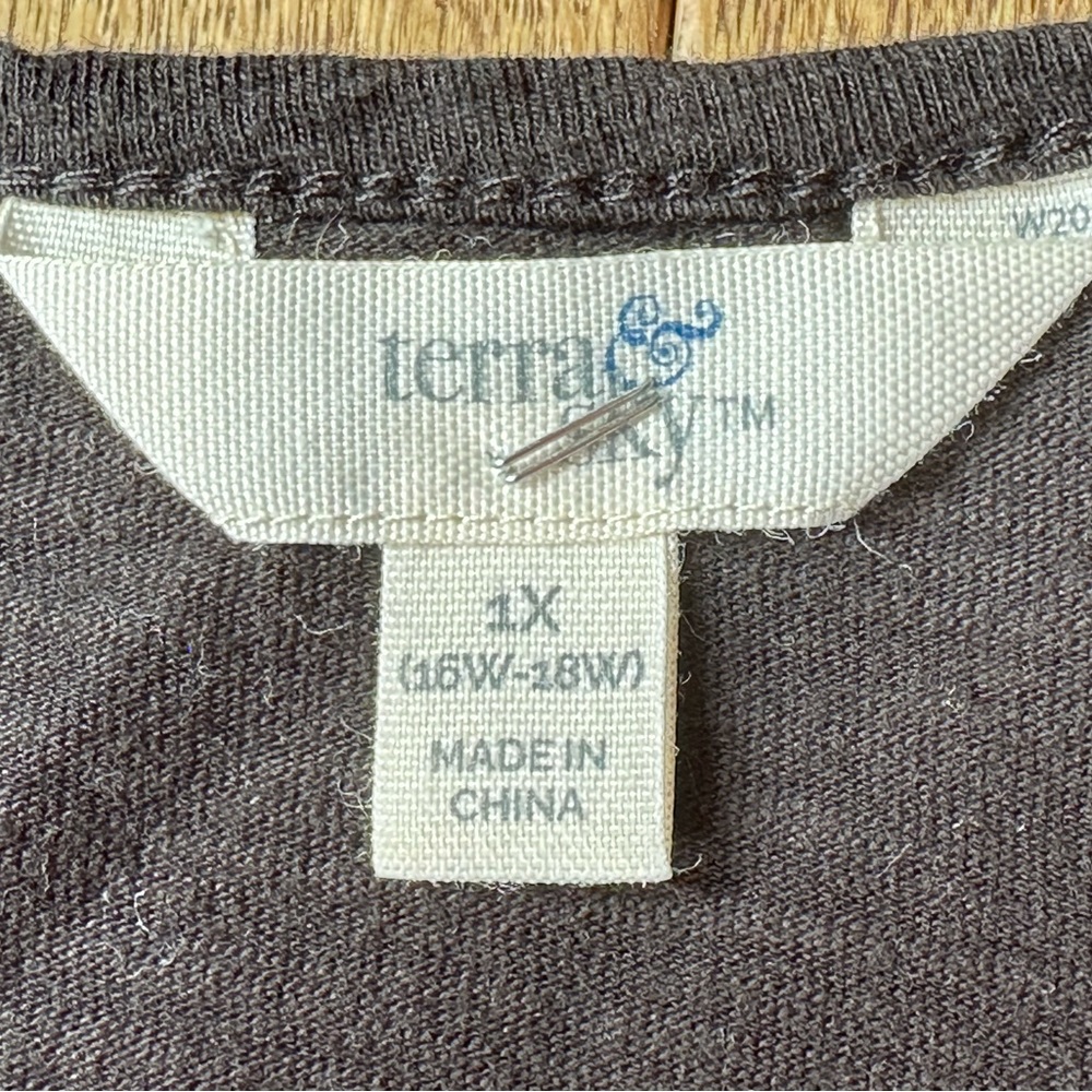 Terra & Sky Women's Plus Size Tiered Dress with Short Sleeves size 1X - Picture 8 of 12